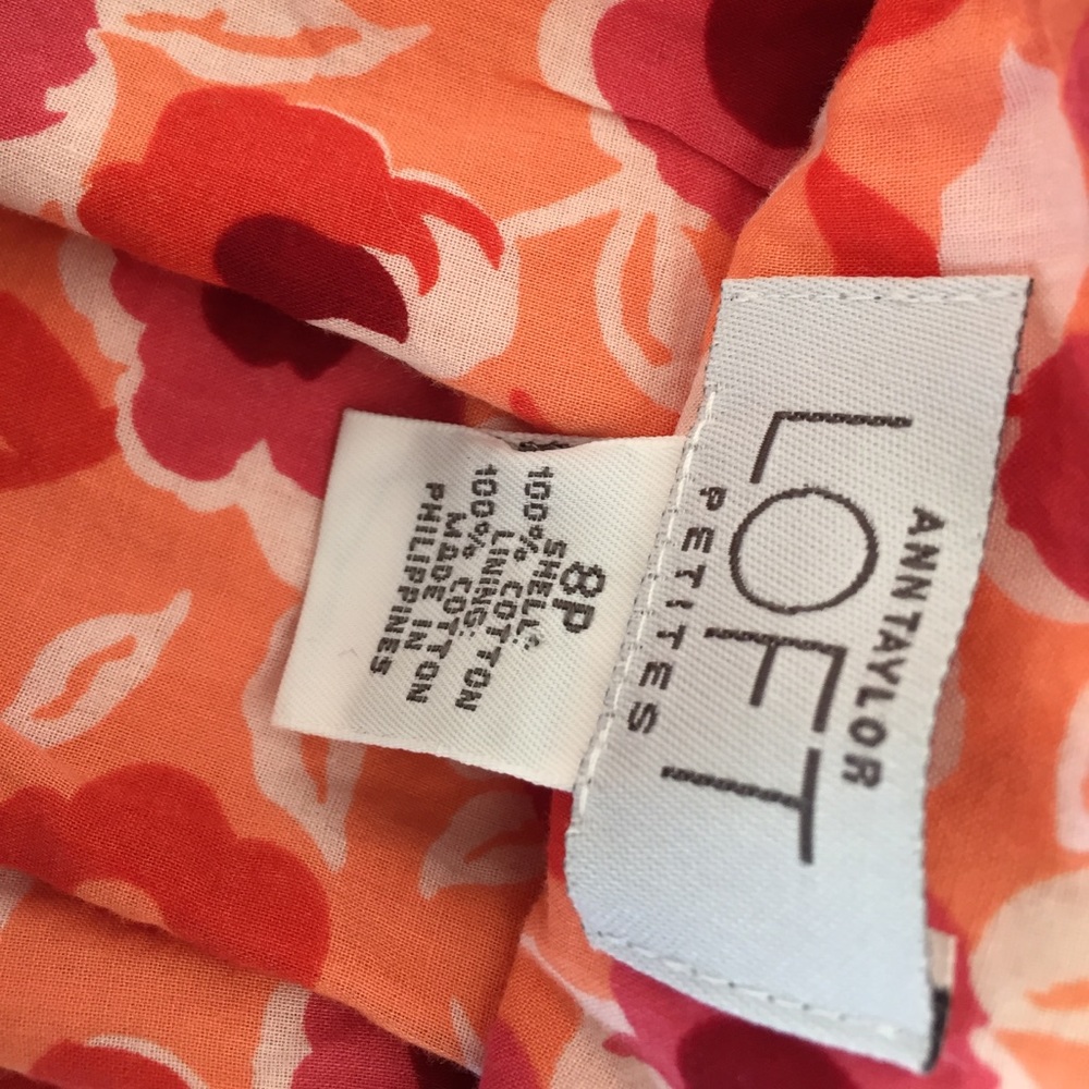 Loft sleeveless floral dress 8P - Picture 3 of 6